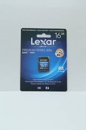 Lexar Premium Series 300x 16 GB SDHC UHS-1 Class 10 45 MB/s Memory Card