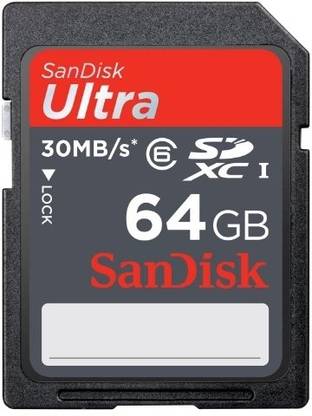 SanDisk SDSDH-064G-U46 Extreme 64 GB SDXC Class 6  Memory Card Compatible with Camera
