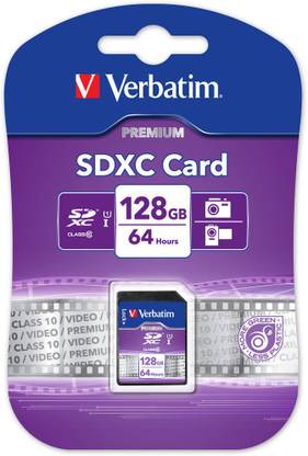 Verbatim SDXC UHS 1 - 128GB 128 GB SDXC  Memory Card Compatible with Camera