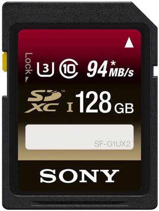 SONY (SF-G1UX2 /T3 IN 31260113) 128 GB SDXC Class 10  Memory Card Compatible with Camera