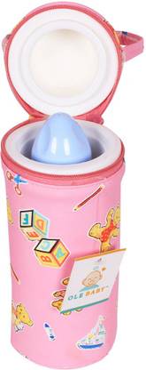 OLE BABY Teddy Print Assorted Single Portable Infant Feeding Milk Food Bottle Thermal Holder (Upto 250ml each)