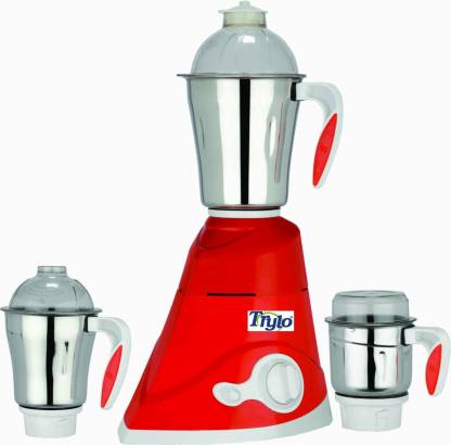 Trylo Peacock Red Try005 750 W Mixer Grinder (3 Jars, Red)