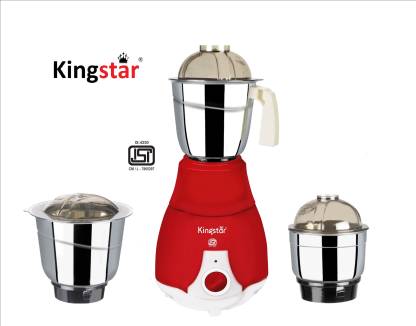 Kingstar Aristo km-01 550 W Mixer Grinder (3 Jars, Red)