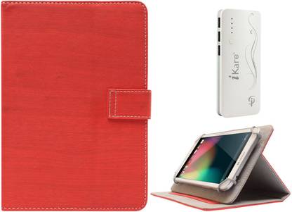 DMG Protective 7in Flip Book Cover Case for Asus Fonepad 7 FE170CG-6D013A and 10000 mAh Three USB Port Power Bank Accessory Combo