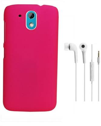 Coverage Coverage Back Cover + Hands Free For HTC Desire 526+::HTC Desire 526 - Dark Pink Accessory Combo