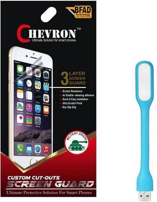 CHEVRON Matte Screen Guard Protector For Lenovo A6010 With Mini USB LED Light Lamp Accessory Combo