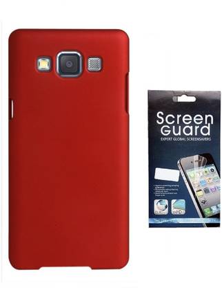 Coverage Coverage Back Cover + Screen Protector For Samsung Galaxy E7 - Silver Accessory Combo