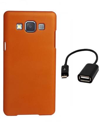 Coverage Coverage Back Cover + OTG Cable For Samsung Galaxy E7 - Royal Blue Accessory Combo