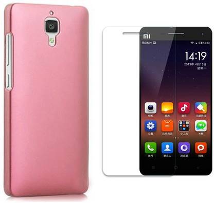 The Case Theory Luxury Velvet touch Xiaomi Mi4 Matte Back Case Cover with clear Screen Guard Accessory Combo