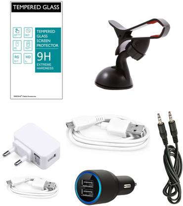 NIROSHA Xiaomi Mi 4i Mobile Car Kit Combo -MI4I-TG-UC-CC-MH-AC-CHAR Accessory Combo
