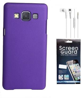 Coverage Coverage Back Cover + Screen Protector + Hands Free For Samsung Galaxy E7 - Red Accessory Combo