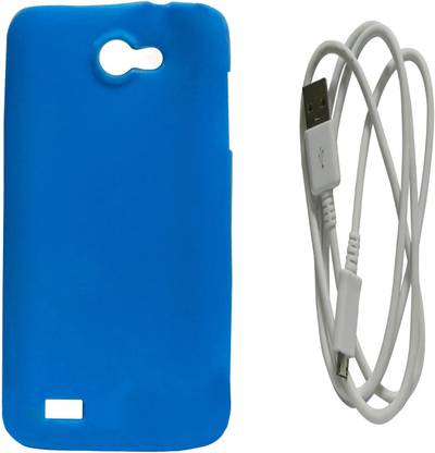 Amaze Mobile Back Cover with Data Cable for iBall Andi 5K Panther Accessory Combo
