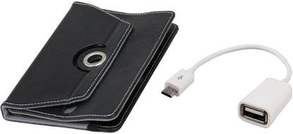 APE 360 Degree Rotator Tablet Cover for Lenovo Tab 2 A7-10 with OTG Cable Accessory Combo