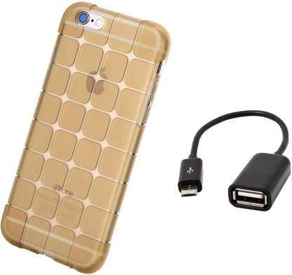 365Retails Silicon Cases Grid Cube Square Pattern Soft TPU case For Apple Iphone 5 And OTG Cable 365CSC21 Accessory Combo