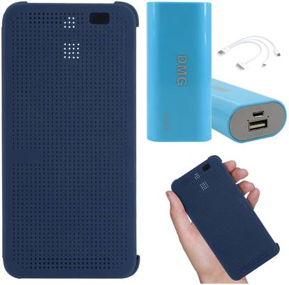 DMG Dot View Interactive Flip Cover Case for HTC One E8 ,3600 mAh Power Bank Accessory Combo