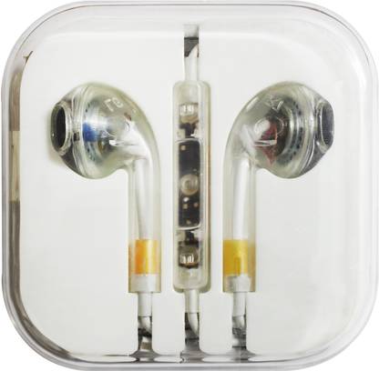 Silver Swan Transparent Iphone Earphone Wired without Mic