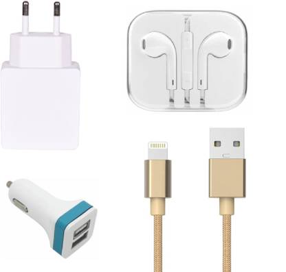 Go4Shopping Wall Charger Accessory Combo for Apple iPhone 5C