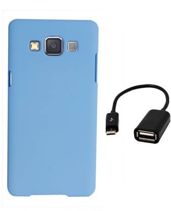 Coverage Coverage Back Cover + OTG Cable For Samsung Galaxy A3 - White Accessory Combo