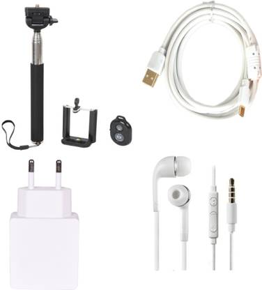 ROBMOB Selfie Stick Accessory Combo for Intex Aqua Xtreme V