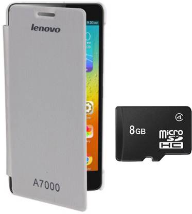 Hermit Flip Cover Sandisk 8GB Memory Card For Lenovo A7000 Accessory Combo