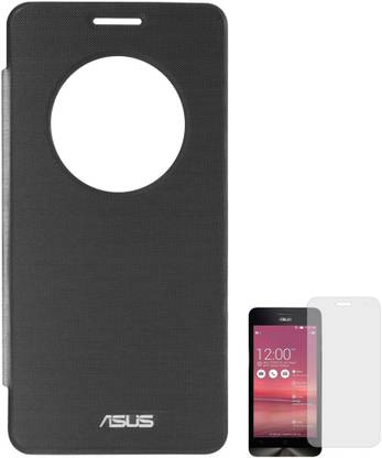 ASG Mobile Front Cover Case For Asus Zenfone 5 A501CG (Black)+ Screen Guard Accessory Combo