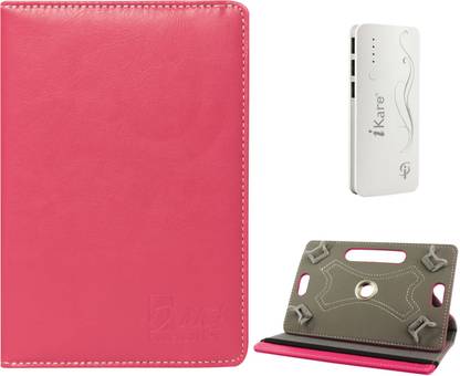 DMG Portable Foldable Stand Holder Cover Case for Vox V93 and 10000 mAh Three USB Port Power Bank Accessory Combo
