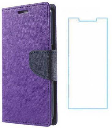 Winchip Mercury Flip Cover For Microsoft Nokia Lumia 535 With Screen Guard Accessory Combo