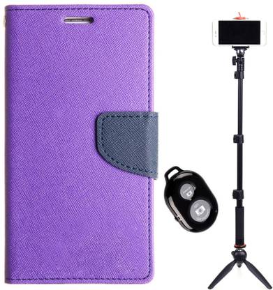 APE APE Mercury Goospery Diary Cover and Bluetooth Tripod for Motorola Moto G3 Accessory Combo