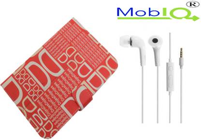 MobIQ MobIQ Flip Cover for Huawei MediaPad 7 Lite Tablet(DD Red)With Hand Free Combo Set. Accessory Combo