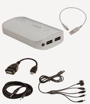 My Dress My Style 8400mAh Dual USB Power Bank, with LED Torch For Iberry Auxus Core X2 (Combo) Accessory Combo