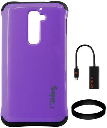 DMG Hard Back TPU Back Case for LG G2 D802 with Nexus SlimPort HDMI Adapter and DMG Wristband Accessory Combo
