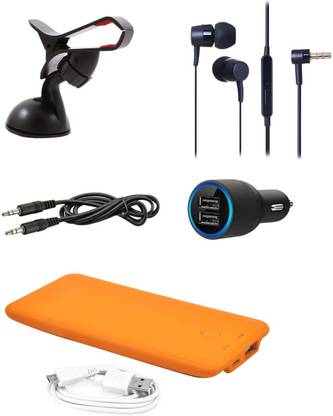 NIROSHA Yuphoria Mobile Car Kit Combo -MH-CC-AC-HP-PB4K-4 Accessory Combo
