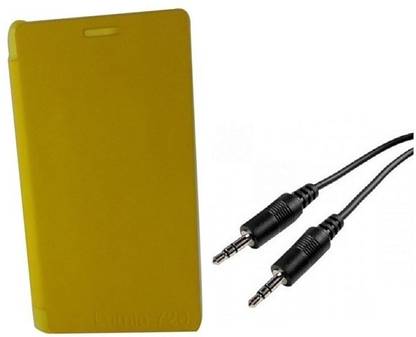 Bluerock Case for Nokia Lumia 720 (Yellow) with Aux Cable Accessory Combo