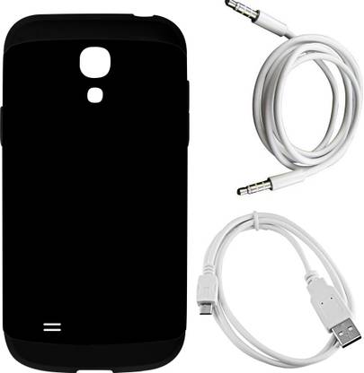 G4U Samsung Galaxy S4 Mini I9190 (Aux-Dtacbl-Slmarm-Red3811Black ) Accessory Combo