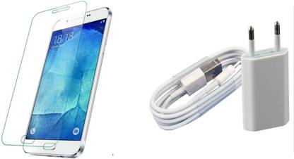 AKIRA COMBO OF mobile charger AND tempered glass FOR HTC DESIRE 816-WHITE Accessory Combo