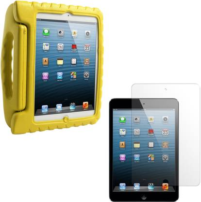 DMG Shock Proof Styro Foam Protective Back Case for Apple IPad Mini (Yellow) , Matte Screen Accessory Combo