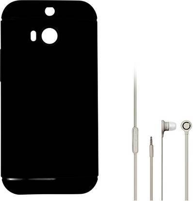 STERN & LOWE Heavy Duty Back Cover for Htc One M8 color Black (ARM-4785) Accessory Combo