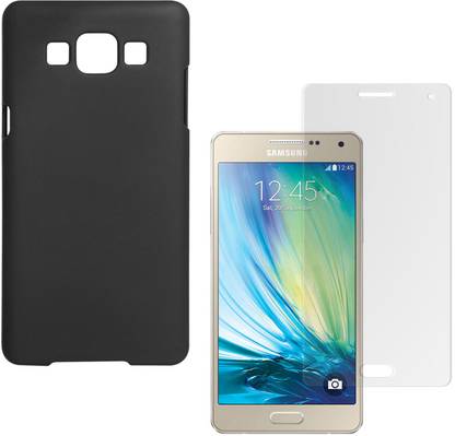 DMG Protective Hard Back Cover Case For Samsung Galaxy A5 SM-A500 (Black) and Matte Screen Accessory Combo