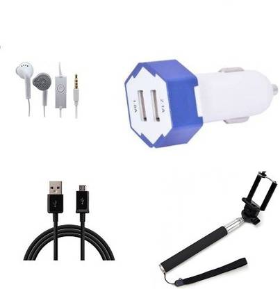 Mobizon Selfie Stick Accessory Combo for Intex Cloud 4G Star