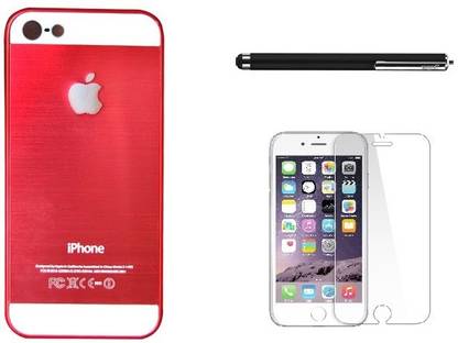 STERN & LOWE Back cover for Apple iPhone 4S With Stylus and Screen Guard Red (IMB-175) Accessory Combo