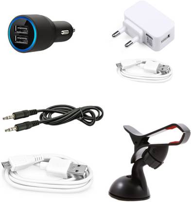 NIROSHA Mobile Combo for iBall Phones -CC-MH-AC-UC-CHAR-9 Accessory Combo