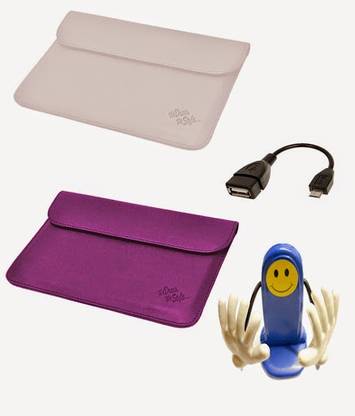 My Dress My Style 10 Inch Smart Sleeve Tablet Cover For HCL Me G1 Tab (8GB) Accessory Combo