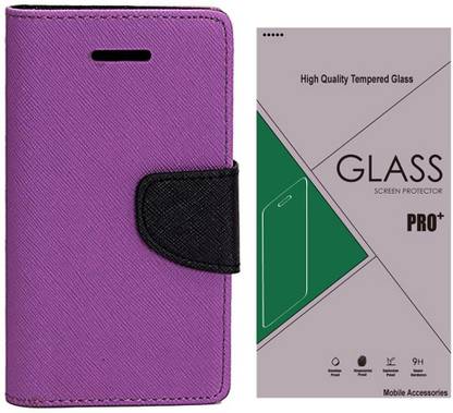 Easy2Sync Premium Flip Cover For Sony Xperia C3 (Murc-Purple-4113 ) Accessory Combo