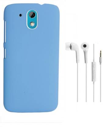 Coverage Coverage Back Cover + Hands Free For HTC Desire 526+::HTC Desire 526 - Sky Blue Accessory Combo