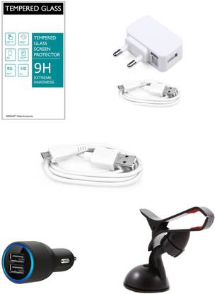 NIROSHA Xiaomi Mi 4i Mobile Car Kit Combo -MI4I-TG-UC-CC-MH-CHAR Accessory Combo