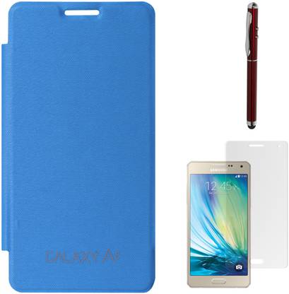 DMG Premium Diary Flip Cover For Samsung Galaxy A5 SM-A500 Accessory Combo