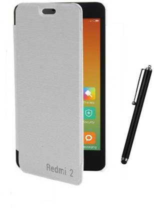 RDcase RDcase Flip Cover + Stylus Pen For Xiaomi Redmi 2-White Accessory Combo