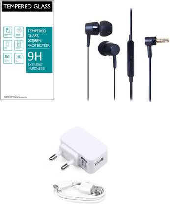 NIROSHA Xiaomi Mi 4i Mobile Combo -MI4I-TG-HP-CHAR Accessory Combo