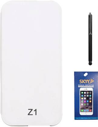 Skyy Flip Cover, Screen Guard and Stylus For BlackBerry Z1 Accessory Combo