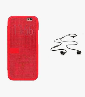 Fadedge DOT VIEW HTC DESIRE A55 ( A55DOTREDHFREEBLK ) Accessory Combo